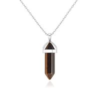 Philip Jones Tiger's Eye Genuine Gemstone Necklace