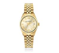 Philip Watch Caribe Women's Watch, Time and Data, Made of Steel, PVD Gold - R8253597555