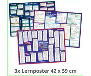 Philipp Hunstei mindmemo Lernposter 3er Set - Englisch ZEITEN + WORT (Paperback)
