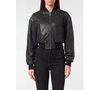 PHILIPP PLEIN All Over Crystal Nappa Crop Bomber - Size: L - female