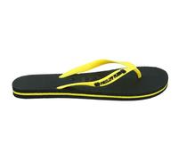 Philipp Plein Brand Logo Flip Flops - Black & Yellow - UK 9