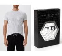 Philipp Plein Comfort Stretch T-Shirt Multi Logo Lounge Top Iconic Shirt OVP XL