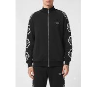 PHILIPP PLEIN Cotton-Blend Turtleneck Sweatshirt with Hexagon Logo - Size: 3XL - male
