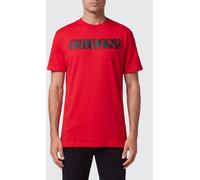 PHILIPP PLEIN Cotton Crew Neck T-shirt with Contrasting Logo Lettering Print - Size: 3XL - male