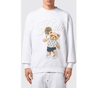 PHILIPP PLEIN Cotton Crewneck Sweatshirt with Teddy Bear Print and Embroidery - Size: S - male