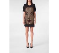 PHILIPP PLEIN Cotton Jersey T-shirt Dress with Crystals - Size: L - female