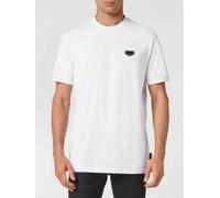 PHILIPP PLEIN Cotton T-Shirt with Applied Logo Patch on the Chest - Size: 4XL - male