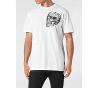 PHILIPP PLEIN Cotton T-Shirt with Skull Print and Hexagon Logo - Size: 3XL - male
