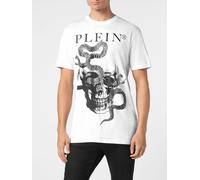 PHILIPP PLEIN Cotton T-Shirt with Skull Print and Rhinestone Embellishments - Size: XXL - male