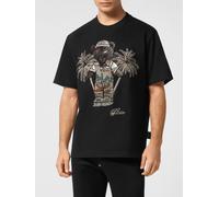 PHILIPP PLEIN Cotton T-Shirt with Teddy Bear Print and Beaded Embroidery - Size: XL - male