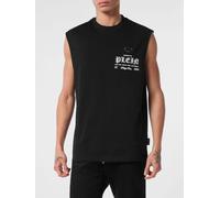 PHILIPP PLEIN Cotton Tank Top with Contrast Front Logo - Size: XXL - male