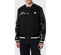 PHILIPP PLEIN Croc-Effect Leather Varsity Bomber Jacket with Contrast Logo - Size: XXL - male