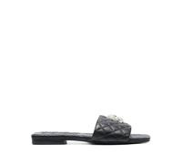 Philipp Plein crystal-skull matelassé slides - Black 35-38
