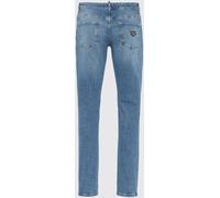 PHILIPP PLEIN Distressed Slim Fit Skinny Jeans in Cotton Denim with Metal Logo - Size: 38 - male