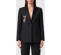 PHILIPP PLEIN Fairy Single-Breasted Cropped Wool-Blend Blazer with Rhinestone Application - Size: S - female