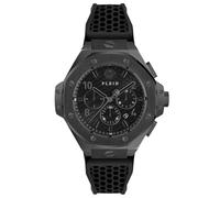 Philipp Plein Full $KELETON Royal Men's Automatic Silicone Analog Watch, Black/SW - Pwpra0924, Strap