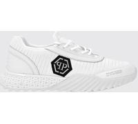 PHILIPP PLEIN Hexagon Runner Low-Top Sneakers in Leather and Knit with Monogram - Size: 36 - male