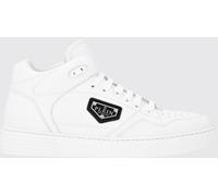 PHILIPP PLEIN High-Top Lace-Up Sneakers in Smooth Leather with Perforated Toe - Size: 36 - male