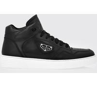 PHILIPP PLEIN High-Top Lace-Up Sneakers in Smooth Leather with Perforated Toe - Size: 41 - male