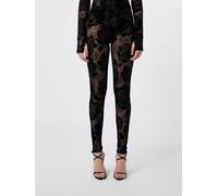 PHILIPP PLEIN High-Waisted Skinny Leggings with a Floral Monogram Print - Size: S - female