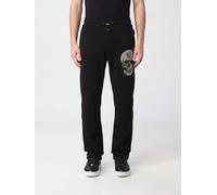 PHILIPP PLEIN Jersey Jogging Trousers with Skull Print and Rhinestone Logo - Size: M - male