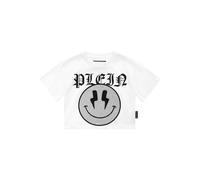 Philipp Plein Junior Smile cropped T-shirt - White 10 yrs-14 yrs-16 yrs