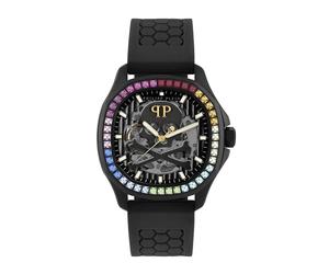Philipp Plein $keleton $pectre Crystal Silver Dial Automatic Men's Watch PWRAA1023