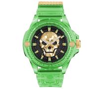 Philipp Plein $Kull Scuba Duba Edition Men's Unisex Watch Analogue Quartz Silicone, Green - Pwwaa0924, Bracelet