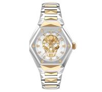 Philipp Plein $Kull Spikes Lady Women's Watch Analogue Quartz, Silver/Silver/Gold - Pwada0424