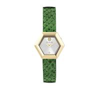 Philipp Plein LA Jungle DE Plein Women's Analogue Quartz Watch Leather, Green/Black - Pw6fa0225