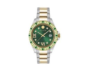 Philipp Plein Lady Empire & 39Mm Two Tone Ipyg Crystal, Green Dial Watch Print