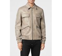 PHILIPP PLEIN Leather Bomber Jacket with Classic Collar and Patch Pockets - Size: 4XL - male