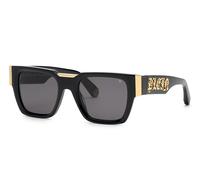 Philipp Plein Man Philipp Plein SPP095M PLEIN GLARES 700 Sunglasses Acetate Black Grey Squared Normal