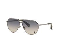 Philipp Plein Man SPP007V PLEIN SIGNATURE 508 Sunglasses Metal Grey Smoke Geometric Normal Shaded