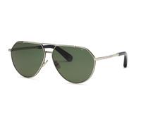 Philipp Plein Man SPP007V PLEIN SIGNATURE 583V Sunglasses Metal Palladium Green Geometric Normal