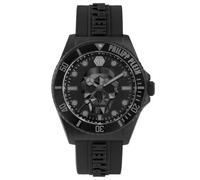 Philipp Plein Men Analog Quartz Watch with Silicone Strap PWOAA0422