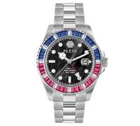 Philipp Plein Men Analogue Quartz Watch GMT-I Challenger Baguettes