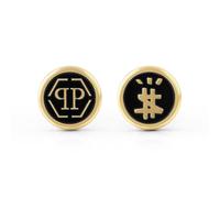 Philipp Plein Men Cufflinks Stainless Steel IP Gold HEXAGON PJ9AA02CU