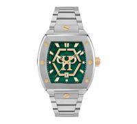 Philipp Plein Men’s Hexagon Phantom 44 mm Green Guilloché Bracelet Watch PWPUA0825 - Stainless Steel / Mineral