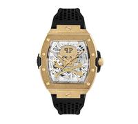 Philipp Plein Men’s The $keleton Frosted 44 mm Gold Automatic Silicone Watch PWJFA1025 - Stainless Steel / Mineral / Silicon