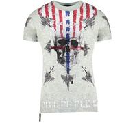 Philipp Plein Mens Aeroplane T-ShirtM Grey SY2713