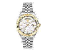 Philipp Plein Gents Rock Couture Date Superlative Silver Watch - Stainless Steel / Preciosa / Mineral