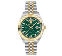 Philipp Plein Gents Rock Couture Date Superlative Silver Gold - Stainless Steel / Preciosa / Mineral