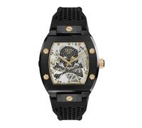 Philipp Plein Men's Automatic Skeleton Watch Black Crystals Silikon PWBAA0521