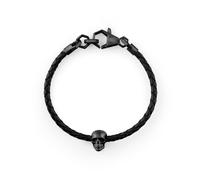 Philipp Plein Men's Bracelet Leather Stainless Steel IP Black LINKED PJYEA15BU