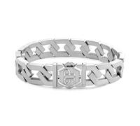 Philipp Plein Men's Bracelet Stainless Steel Silver Hexagon Tactical Buckle