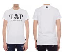 Philipp Plein Men's Platinum Cut Skull Logo Shirt Round Neck T-Shirt Top New XL