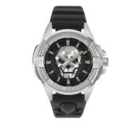 Philipp Plein Men's Watch Analog Quartz $KULL Silver PWAAA0321 Leather