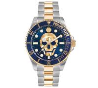 Philipp Plein Men's Watch Analogue Quartz The $Kull Diver, Two-Tone/Blue - Pwoaa0722, Bracelet