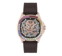 Philipp Plein , Skeleton Spectre Rainbow Watch ,Brown male, Sizes: ONE SIZE